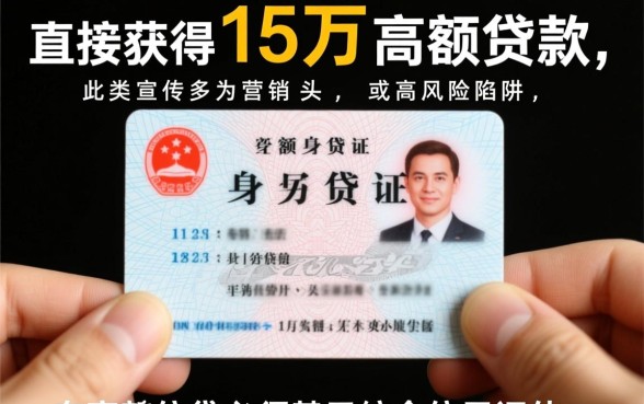 急需用钱一张身份证能借15万吗，只凭身份证贷款怎么申请
