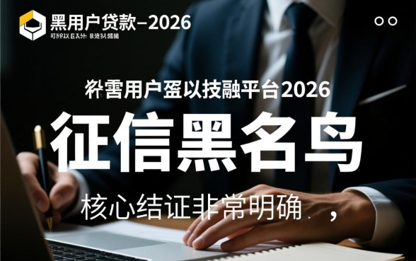 双黑用户2026哪里可以贷款，有哪些靠谱平台？