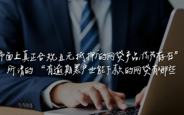 有逾期黑户也能下款的网贷有哪些，无视征信怎么借