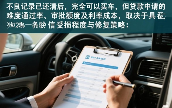 征信黑了还清了能买车吗，征信花了还能贷款吗