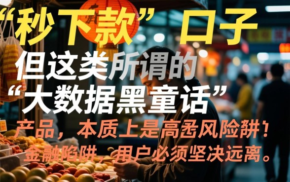 有没有大数据黑童话少秒下的口子，大数据不好怎么秒下款