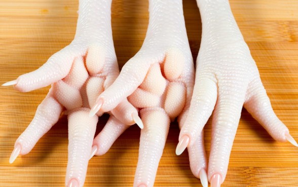 买的鸡爪子为啥爪子下边有个口子，鸡爪底部有洞能吃吗