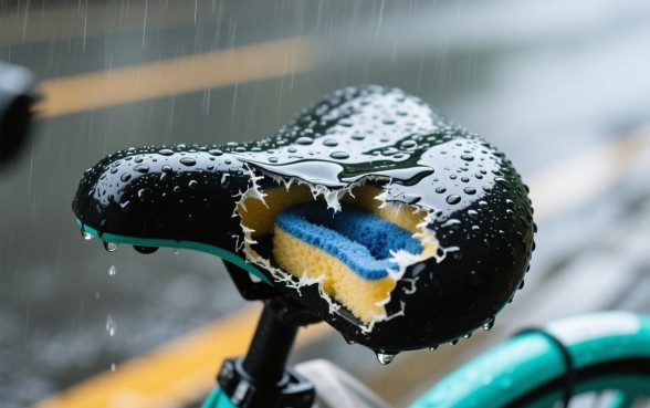 下雨天共享单车破的口子多久会干，座套湿了怎么快速弄干