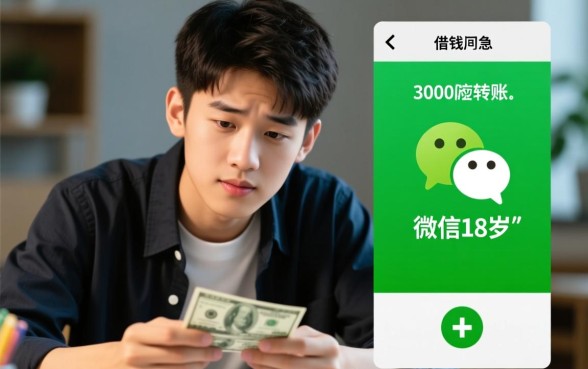 18岁急需3000怎么借？微信转账哪里能秒到账？