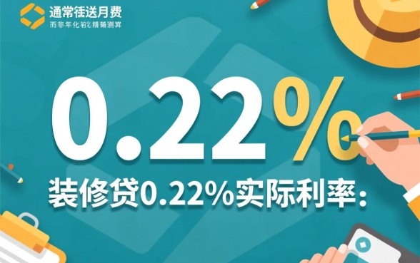 装修贷0.22%实际利率是多少，月息0.22%年化利率怎么算