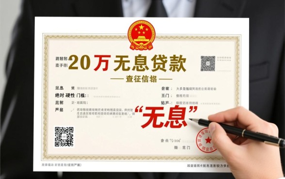 营业执照20万无息贷款查征信吗，申请条件是什么？