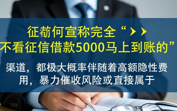 不看征信借款5000马上到账是真的吗，哪里可以借