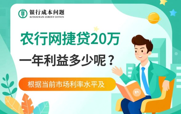农行网捷贷20万一年利息多少呢，利息怎么算最划算