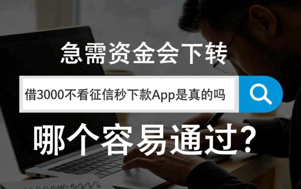 借3000不看征信秒下款app是真的吗，哪个容易通过？
