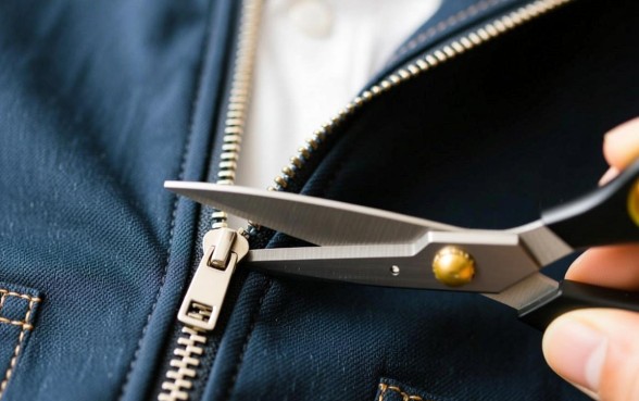 服装拉链下口怎么打剪口子，剪口位置在哪里