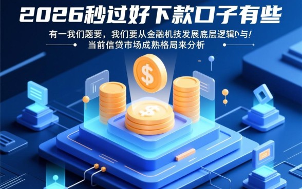 2026秒过好下款的口子有哪些，2026最新放水不用审核口子