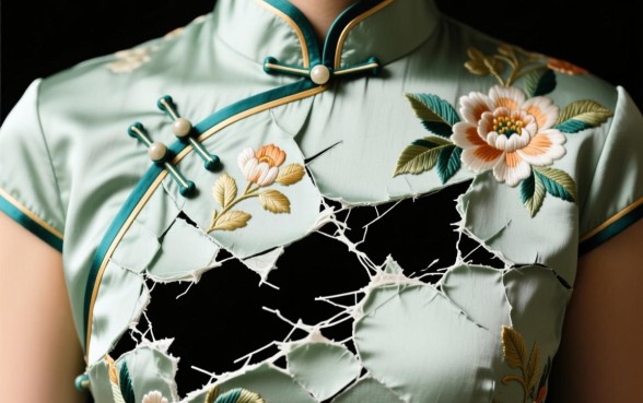 旗袍破了怎么补救，旗袍破大口子怎么补救下来的视频