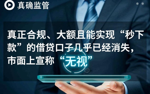 现在还有没有大额立马下款的口子，不看征信能下款吗？