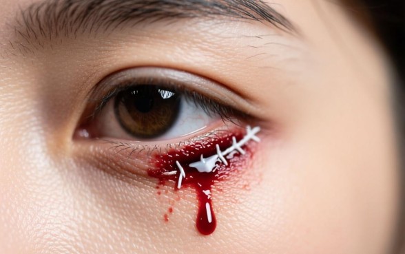 眼睛下面破了2厘米口子流血怎么办，伤口严重吗需要缝针吗