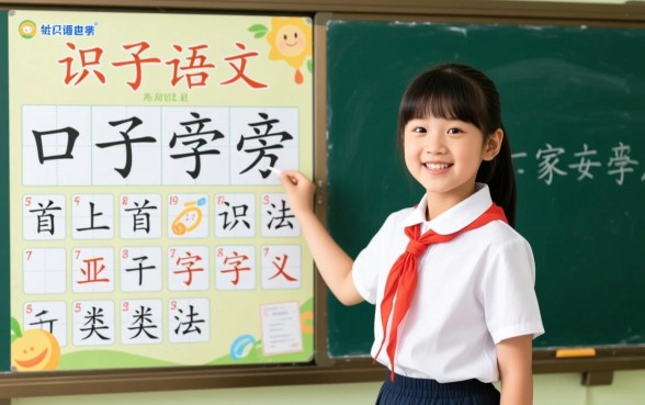 口字旁的字都有哪些一年级下册，常用生字组词有哪些？