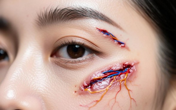 她用两个手指摸我眉毛下的口子干嘛，摸伤口代表什么？