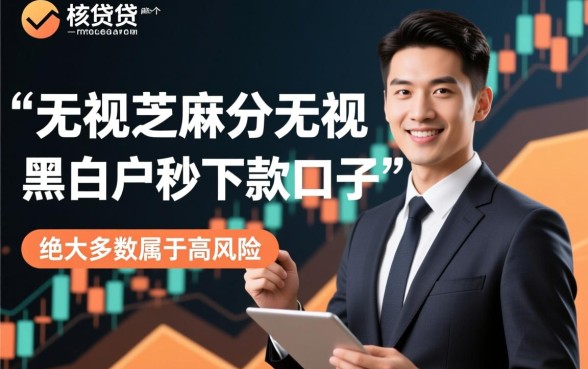 无视芝麻分黑白户能秒下款吗，哪里有靠谱口子？