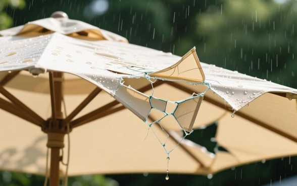 折叠户外遮阳伞烂了口子怎么修复，遮阳伞破了怎么补