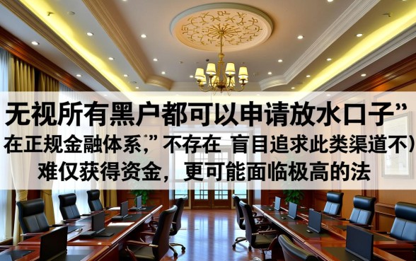 无视所有黑户都可以申请放水口子吗，真的能下款吗？
