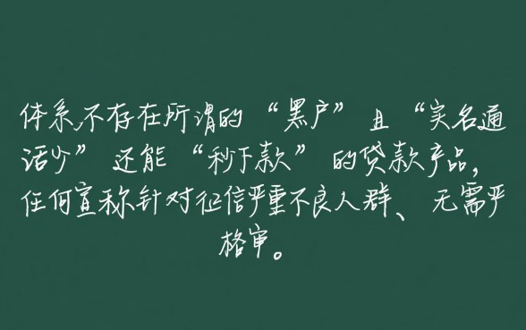 实名通话少黑户能秒下吗，不看征信的贷款哪里借？
