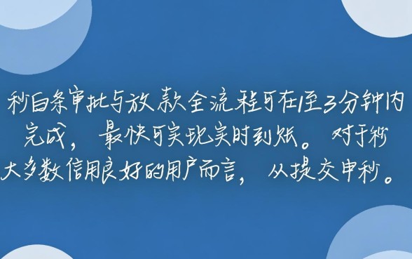 秒白条审批流程要多久才能放款，秒白条审核多久能下款