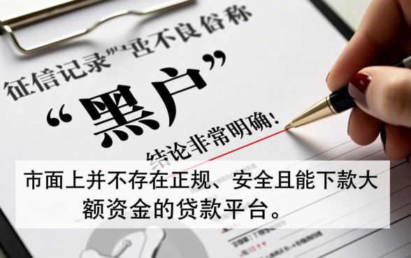 黑户大额贷款平台哪个好下款呢，征信不好怎么借大额钱