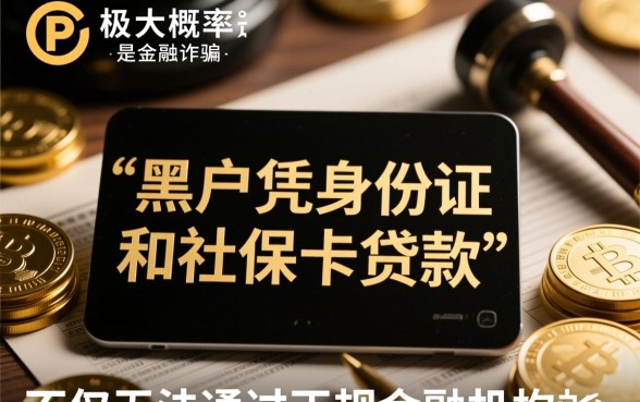 黑户凭身份证和社保卡贷款可信吗，黑户能贷款吗？