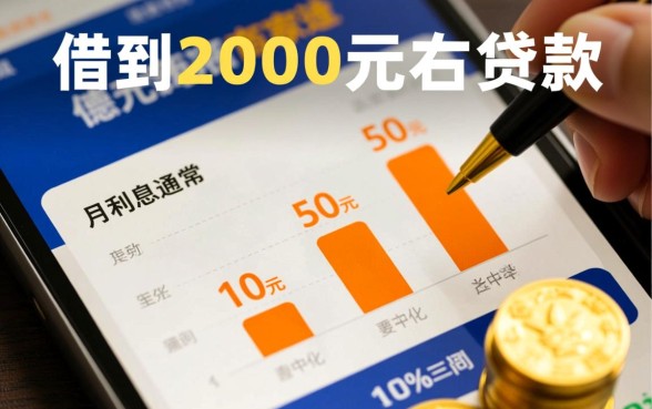 借2000左右网贷利息多少，正规小额贷款一个月还多少