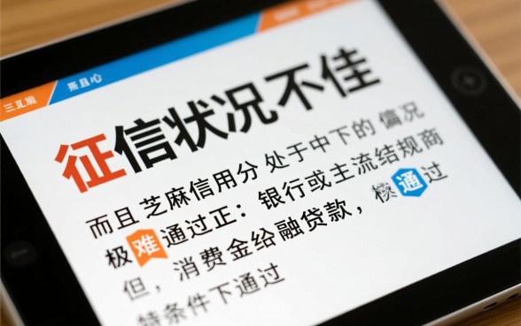 征信不好芝麻信用分582能贷款吗，哪里可以借到钱