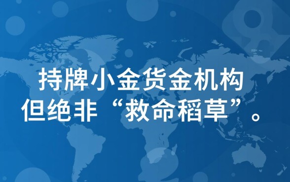 征信黑持牌小额贷款机构怎么样，征信不好能下款吗