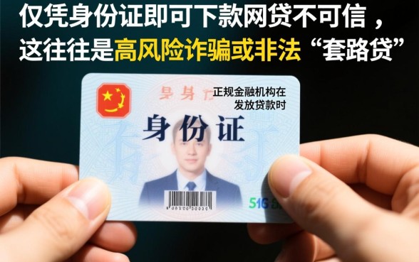 凭身份证下款的网贷可信不可靠，身份证贷款是真的吗
