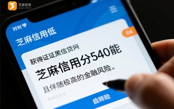 征信黑能网贷吗，芝麻信用分540能申请贷款吗