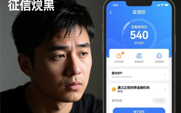 征信不好能网贷吗，芝麻信用分540黑户能下款吗