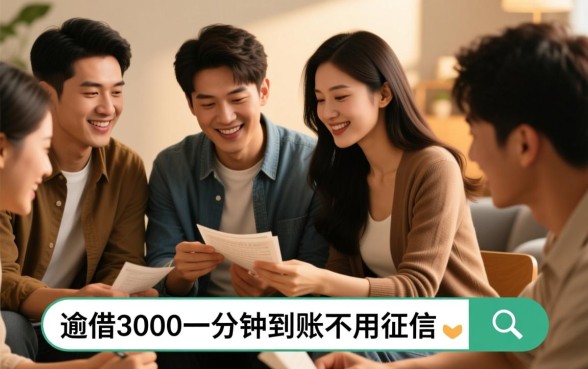 征信有逾期怎么借3000，私人借款一分钟到账不用征信吗？