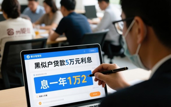 黑户贷款5万元利息一年1万2是真的吗，黑户能贷款吗