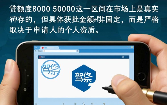 驾照贷额度8000到50000是真的吗,怎么申请容易下款?