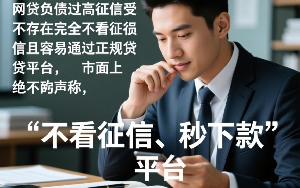 哪个平台借钱容易通过不看征信，负债高怎么借钱？