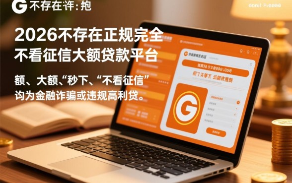 2026年真的有不看征信的大额贷款平台吗，哪里有靠谱的口子