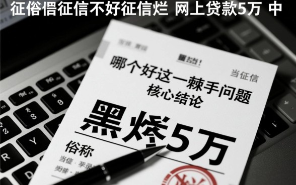 征信不好网上贷款5万哪个好，哪里容易下款？