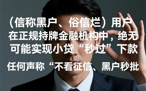 征信黑了小贷秒过能下款吗，黑户哪里能借到钱？