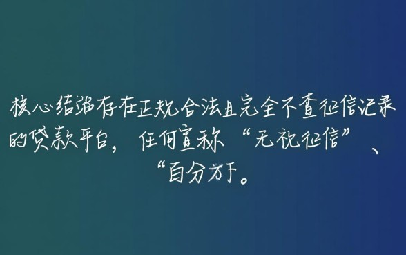 有什么贷款不查征信记录的平台，不查征信贷款怎么申请