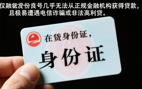 征信黑身份证号可以去借钱吗，征信不好怎么凭身份证下款