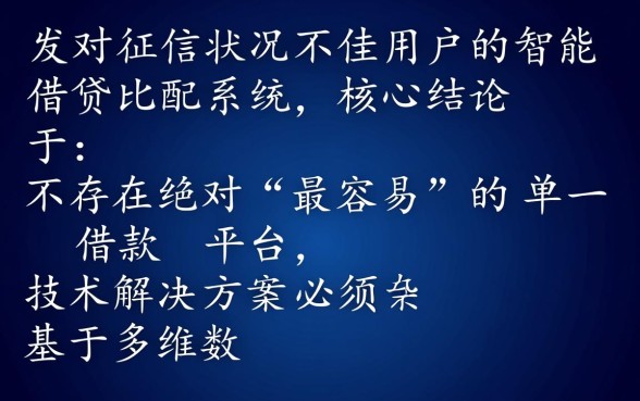 征信黑不好哪个平台容易借款，征信烂能下款的口子有哪些