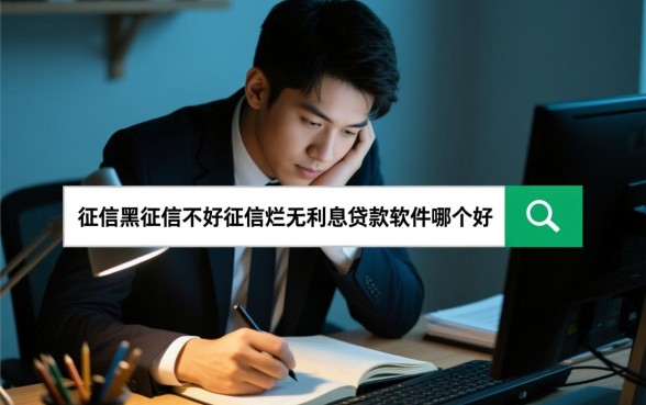 征信黑无利息贷款软件哪个好，黑户贷款软件哪个靠谱下款快