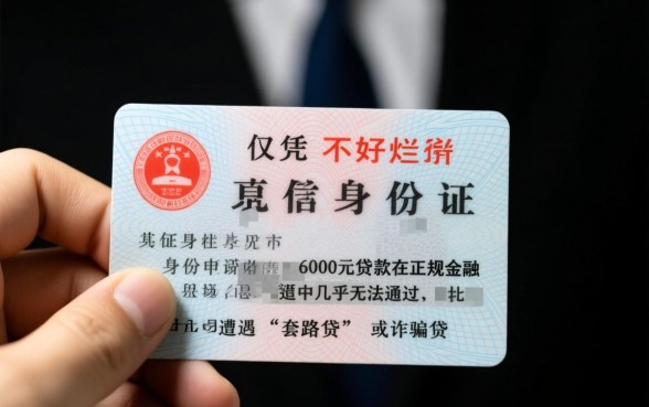 征信不好凭身份证贷款6000能下款吗？黑户哪里能借？