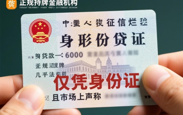 征信黑凭身份证能贷6000吗,征信不好哪里能下款