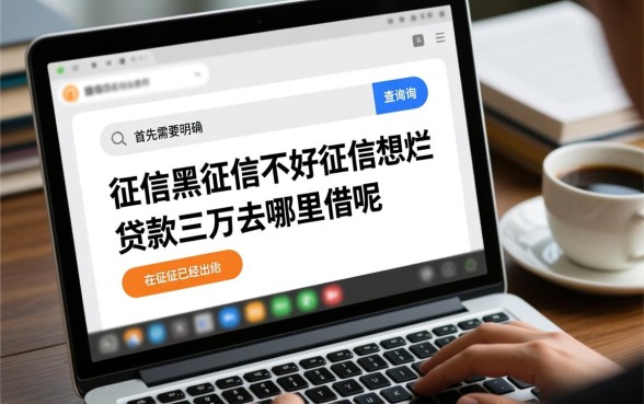 征信不好想贷款三万去哪里借，征信黑了哪里能借到钱