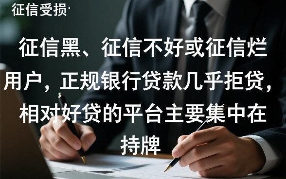 征信黑了怎么贷款，黑户哪个平台不看征信容易下款？