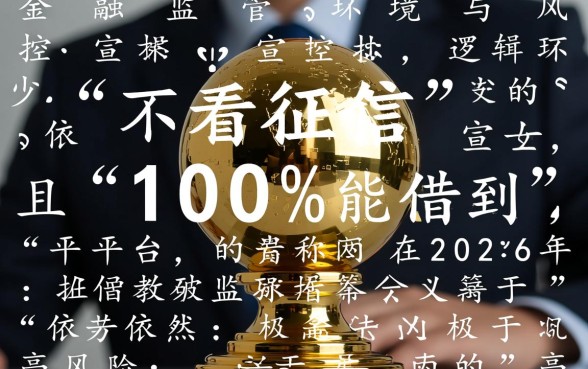 不看征信借钱的平台100%能借到2026吗，真的能下款吗？