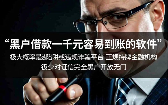 黑户借款一千元容易到账的软件有哪些，真的能下款吗？